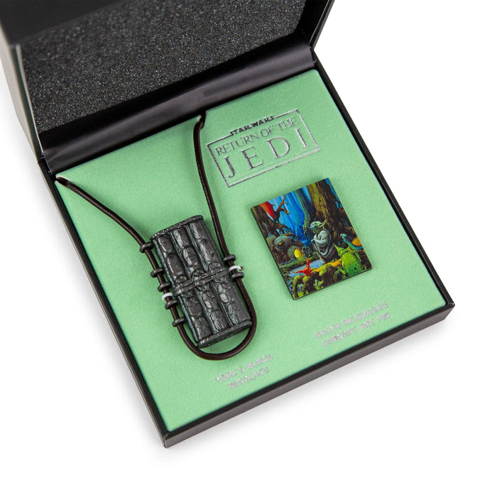 Star Wars: Return Of The Jedi Yoda Necklace Replica & Enamel Pin Box Set