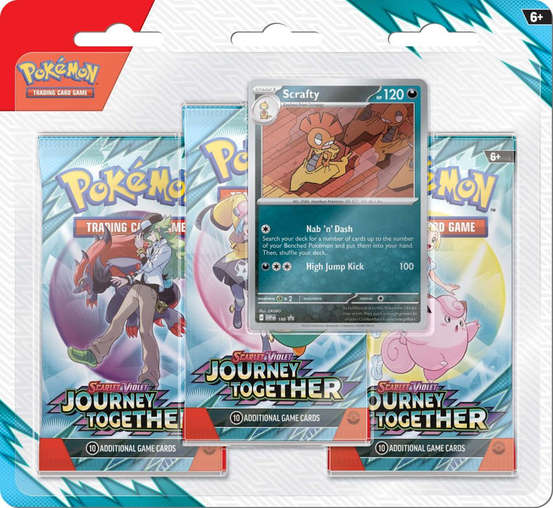 POKEMON TCG - Scarlet & Violet 9 Journey Together Three Booster Blister