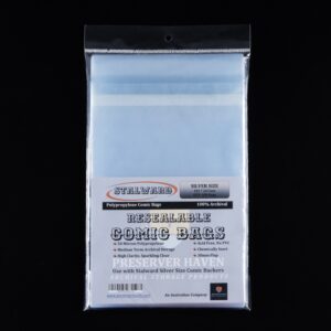 Stalward Standard Comic Book Bags - Silver