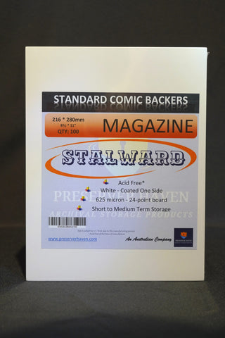 Stalward Comic Backing Boards Magazine Size (100)