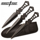 Perfect Point™️ Set of 3 Black Throwing Knives