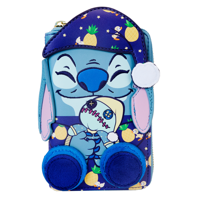 SDCC 2024 Loungefly  Limited Edition Bedtime Stitch Glow Mini Backpack and Zip Around Wallet