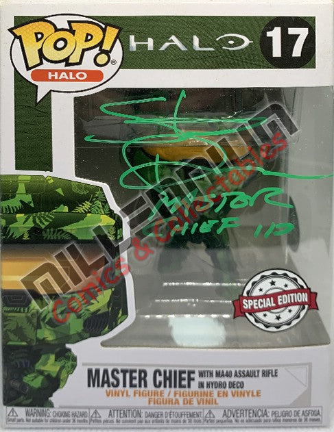 Pop Vinyl - Halo - Master Chief w/ MA40 Assault Rifle Hydro Deco (17)  - Steve Downes