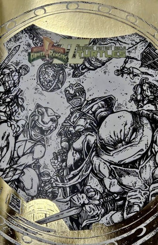 Mighty Morphin Power Rangers / Teenage Mutant Ninja Turtles III #Ashcan (2026) Volume 03 - Variant Gold Foil Stamp Cover