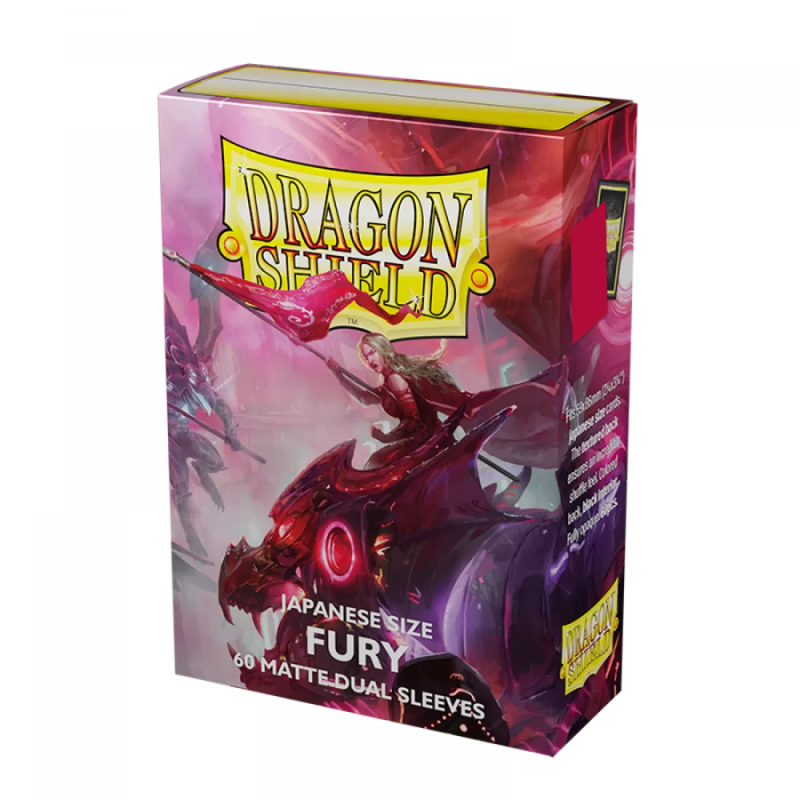 Dragon Shield - Sleeves - Box 60 - Dual Matte Fury (Japanese Size)