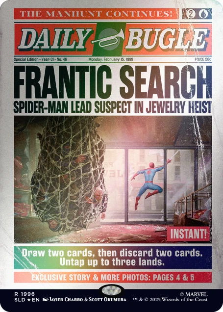 Magic the Gathering - Secret Lair x Marvel's Spider-Man - Daily Bugle Breaking News (Rainbow Foil)