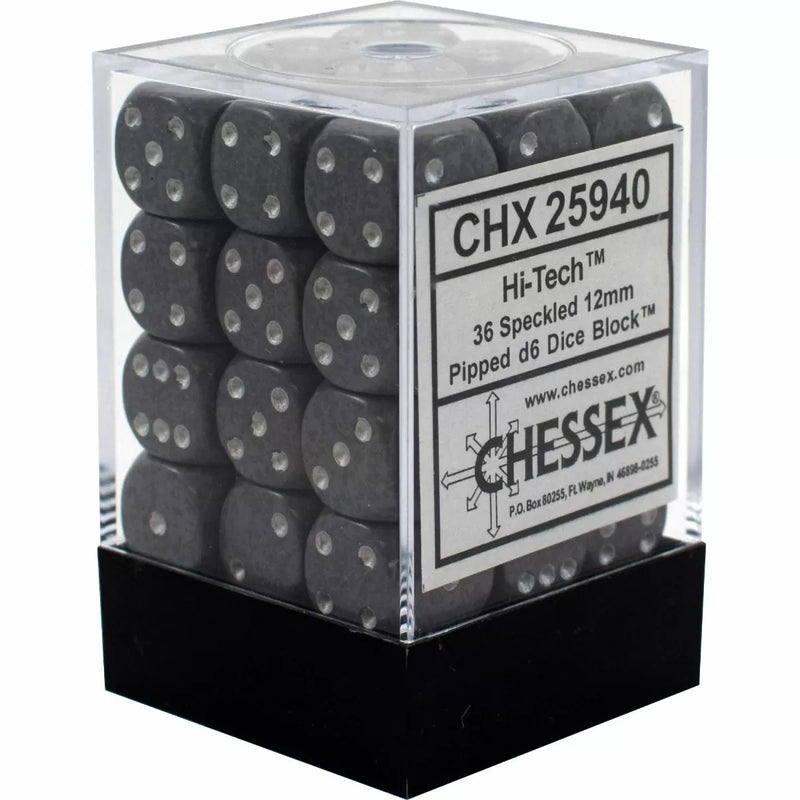 Chessex 12mm Dd6 Hi-Tech Block Set Speckled