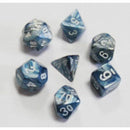 Chessex D7-Die Set Dice Polyhedral Slate White  (7 Dice in Display)