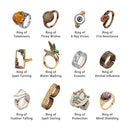Hasbro Dungeons and Dragons 12-pcs Ring Set in a Wooden Box