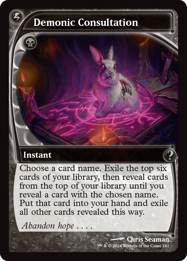 Demonic Consultation (Future Sight) [Mystery Booster 2]