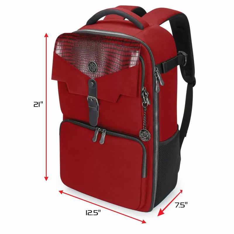 Enhance Tabletop Collector's Card Storage Backpack - Red