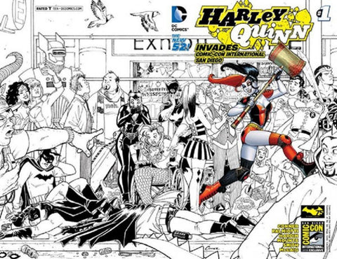 Harley Quinn Invades Comic-Con International San Diego #01sdcc (2014) One-Shot - SDCC B&W Exclusive Variant Cover