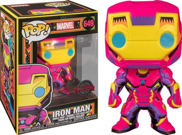 Marvel - Funko Pop! Figure - Iron Man Special Edition Black Light (649)