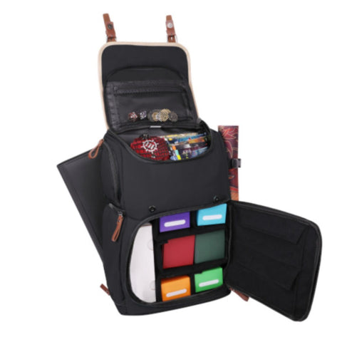 ENHANCE Designer Edition -  Full Size Trading Card Storage Box Backpack - Black
