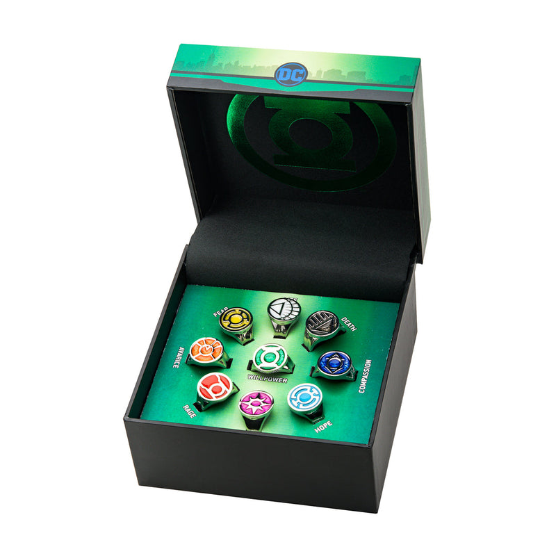 DC Comics Green Lantern Power Rings Emotional Spectrum Power Rings 9 Ring Set