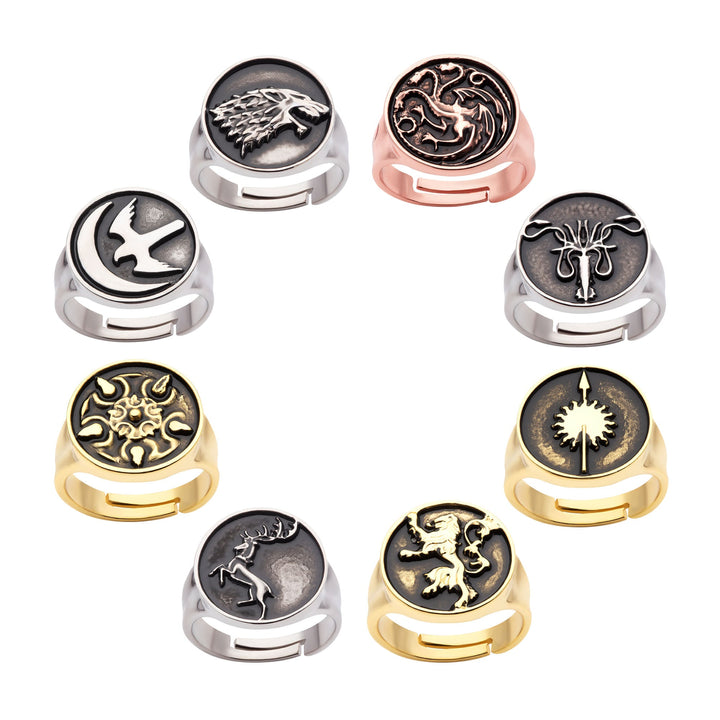 Game of Thrones Adjustable Rings Set