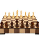 Dal Rossi - 14″ Wooden Inlaid box, with drawer and chess pieces
