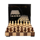 Dal Rossi - 14″ Wooden Inlaid box, with drawer and chess pieces