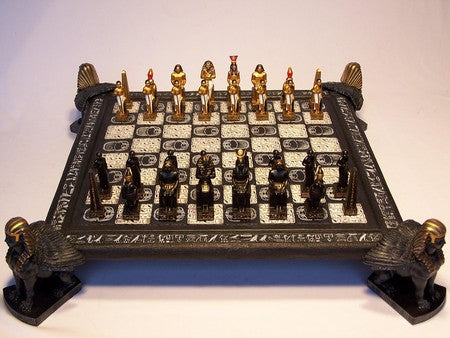 Hand Painted – Egyptian Chess Set