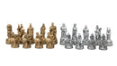 Dal Rossi - Roman Chessmen w/ 16″ Walnut FinIsh Compartment Board