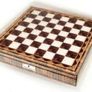 Dal Rossi - Gold and Silver Weighted Chess Pieces 110mm w/ Mosaic Finish 20″ Chess Board