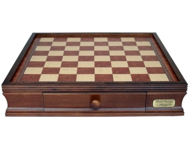 Dal Rossi - Regal Copper & Silver 90mm Chess Pieces w/ 20" Box (walnut finish)