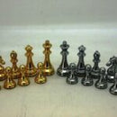 Dal Rossi - Gold and Silver Weighted Chess Pieces 110mm w/ Mosaic Finish 20″ Chess Board
