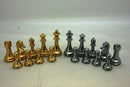 Dal Rossi - Gold and Silver Weighted Chess Pieces 110mm w/ Mosaic Finish 20″ Chess Board