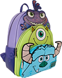 Loungefly Monsters, Inc. Triple Pocket Lenticular + Faux Leather Mini Backpack