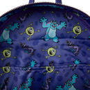 Loungefly Monsters, Inc. Triple Pocket Lenticular + Faux Leather Mini Backpack