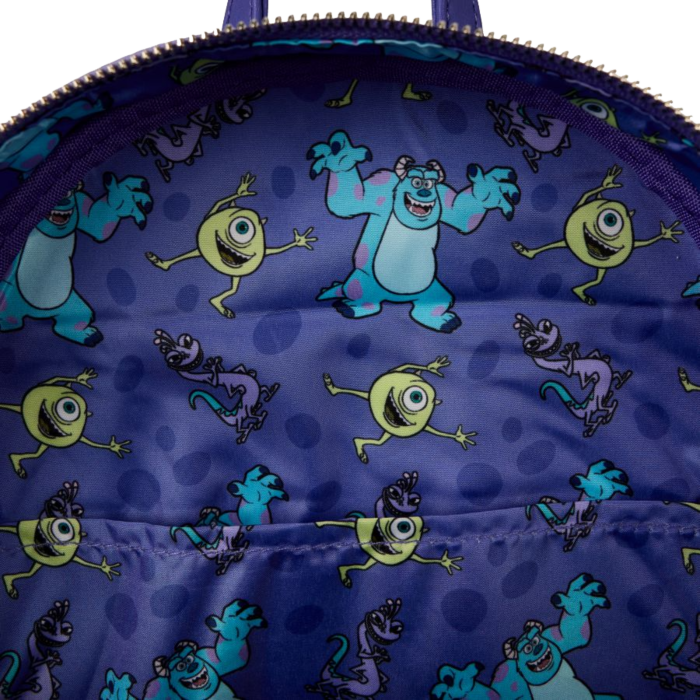 Loungefly Monsters, Inc. Triple Pocket Lenticular + Faux Leather Mini Backpack