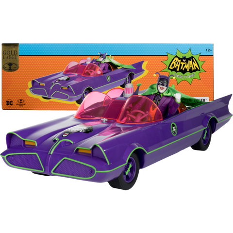 Batman (1966) - Batmobile & The Joker Figure DC Retro Gold Label 6" Scale Action Figure Vehicle 2-Pack