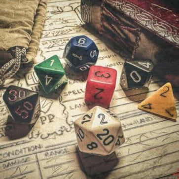 Chessex Polyhedral 7-Die Set Opaque Beginner Player Nostalgia