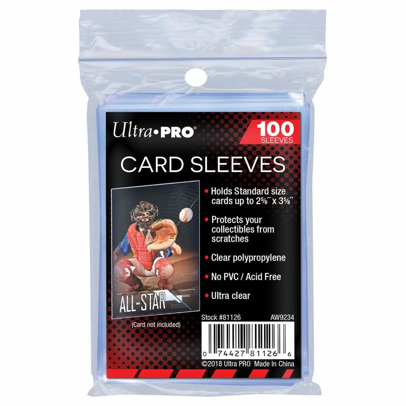 Ultra Pro - Card Sleeve - 2-1/2" X 3-1/2" Soft Card Sleeves (PK100)