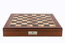 Dal Rossi - Roman Chessmen w/ 16″ Walnut FinIsh Compartment Board