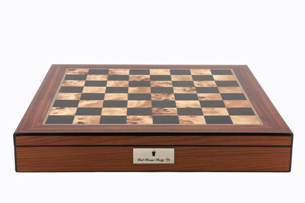 Dal Rossi - Roman Chessmen w/ 16″ Walnut FinIsh Compartment Board