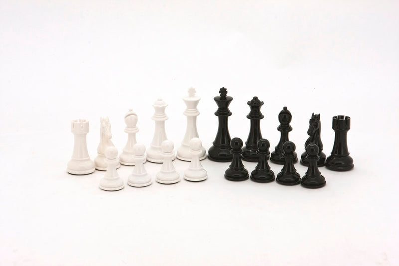 Dal Rossi - Black and White Weighted Chess Pieces 110mm 20″ Chess Board