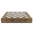 Dal Rossi - Gold and Silver Weighted Chess Pieces 110mm w/ Mosaic Finish 20″ Chess Board