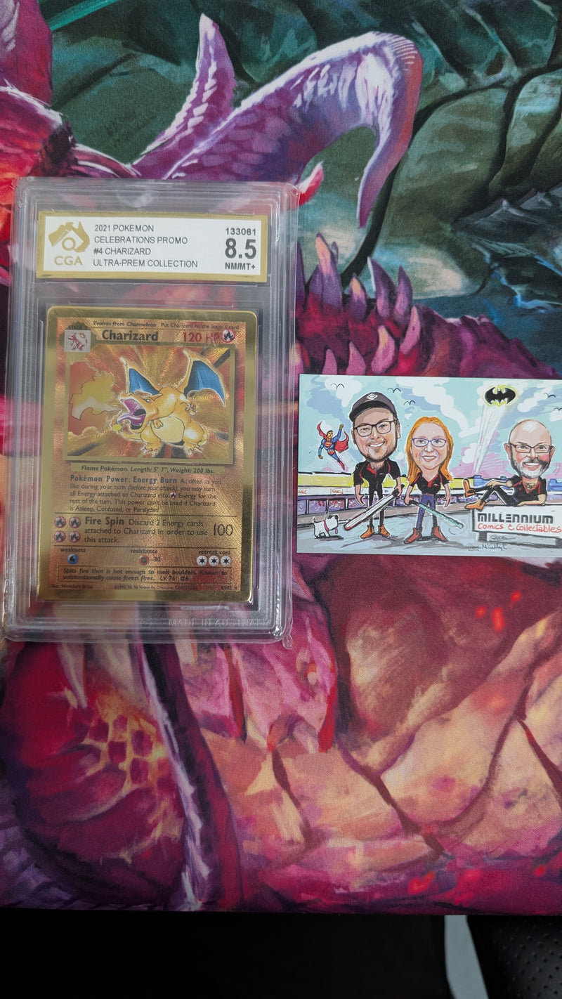 Pokemon - Ultra Premium Collection Celebrations Promo - Charizard (04/102) - Graded CGA 8.5
