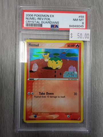2006 Pokemon EX - Crystal Guardians Numel - Reverse Foil - #59/100 - Graded PSA 10