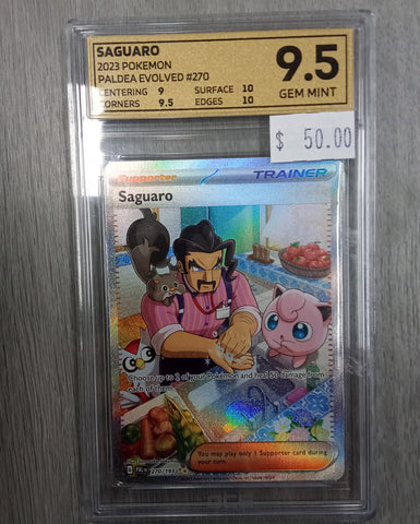 2023 Paldea Evolved Saguaro- #270/193 - Graded OCE 9.5