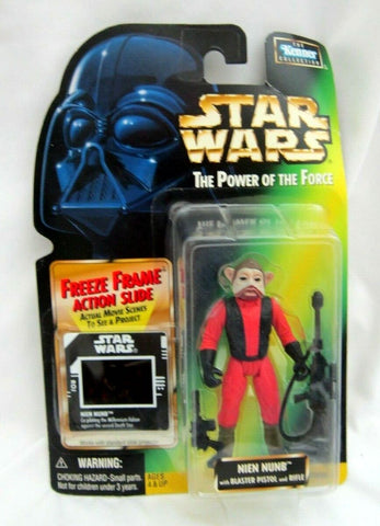 Hasbro Star Wars The Power of the Force Collection Action Figure Nien Nunb with Blaster Pistol and Rifle