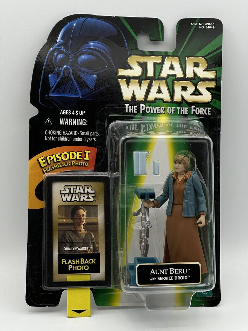 Hasbro Star Wars The Power of the Force Collection Action Figure Aunt Beru with Service Droid