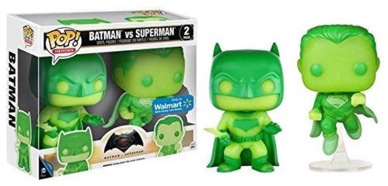 DC Batman v Superman - Funko Pop! Figure - 2 Pack Batman vs Superman Walmart Exclusive GLOW