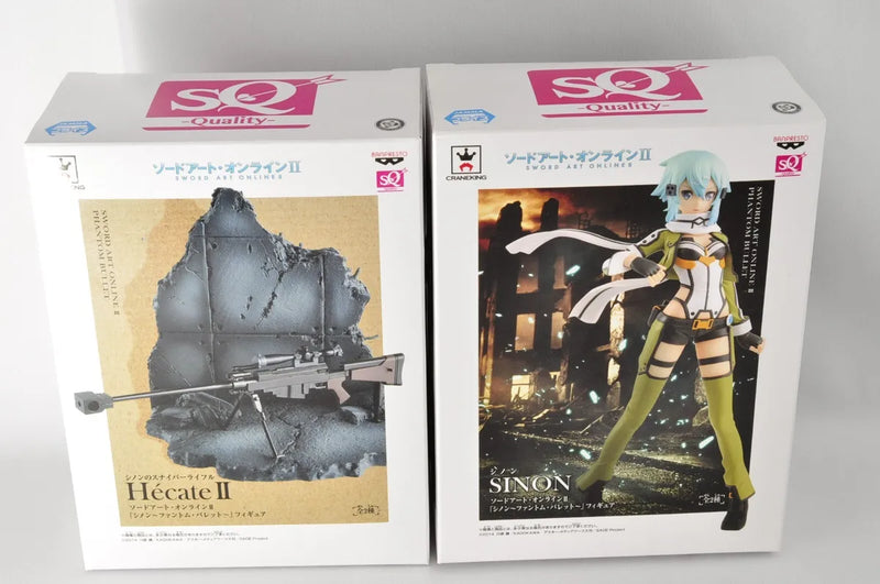 Sword Art Online II Phantom Bullet Sinon &amp; Hecate II SQ Figure Banpresto 2 Pack