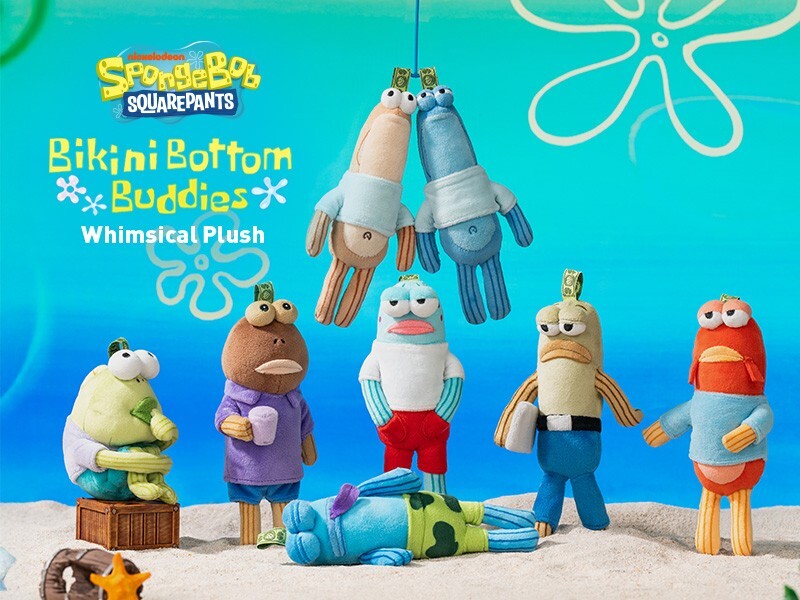 Pop Mart - Spongebob  Squarepants - Bikini Bottom Buddies Plush Figures Blind Box