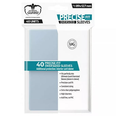 40 Ultimate Guard Precise-Fit Oversized Card Deck Protector Sleeves 89 x 127mm