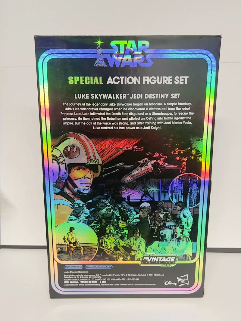 Star Wars 2019 San Diego Comic Con Exclusive Vintage Collection Luke Skywalker Jedi Destiny Set