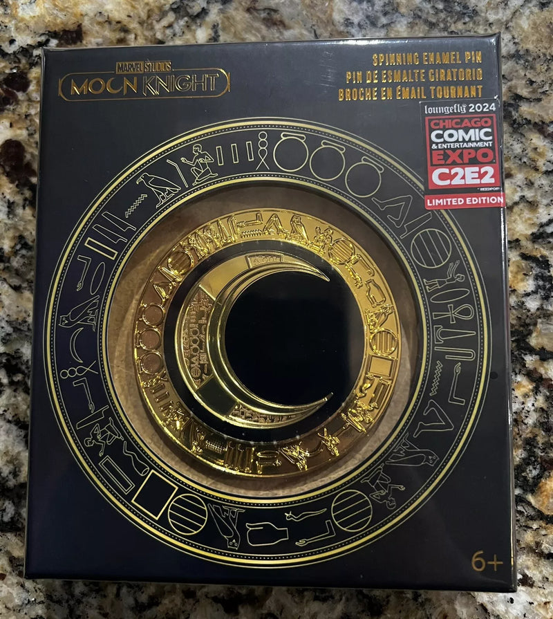 C2E2 2024 Marvel Studios Moon Knight Spinning Enamel Pin