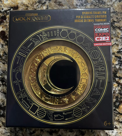 C2E2 2024 Marvel Studios Moon Knight Spinning Enamel Pin